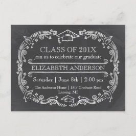 Chalkboard Graduation Party Briefkaart