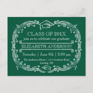 Chalkboard Graduation Party Briefkaart