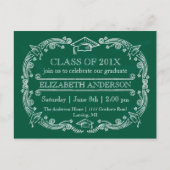 Chalkboard Graduation Party Briefkaart (Voorkant)