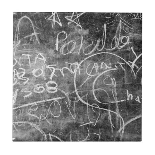 Chalkboard Graffiti 001 Tegeltje (Voorkant)
