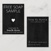 Chalkboard Gratis Sample Zeep Display Kaart Visitekaartje (Voorkant / Achterkant)