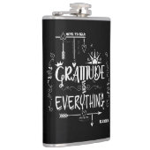 Chalkboard Gratitude is Alles notitie voor zichzel Heupfles (Rechts)