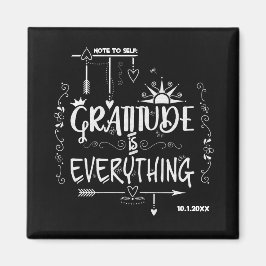 Chalkboard Gratitude is Alles notitie voor zichzel Magneet
