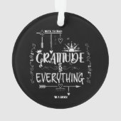 Chalkboard Gratitude is Alles notitie voor zichzel Ornament (achterkant)