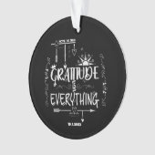 Chalkboard Gratitude is Alles notitie voor zichzel Ornament (voorkant)