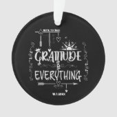 Chalkboard Gratitude is Alles notitie voor zichzel Ornament (voorkant)
