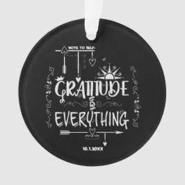 Chalkboard Gratitude is Alles notitie voor zichzel Ornament