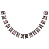 Chalkboard grats Black White Pink Wedding Vlaggetjes (Alle)