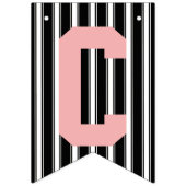 Chalkboard grats Black White Pink Wedding Vlaggetjes (Eerste vlag)