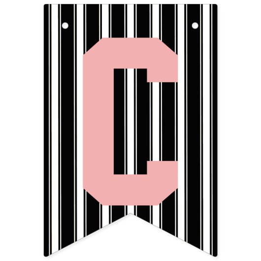 Chalkboard grats Black White Pink Wedding Vlaggetjes (Eerste vlag)