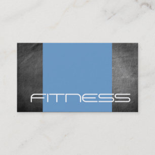 Chalkboard Gray Blue Fitness Sport Visitekaartje