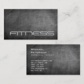 Chalkboard Gray Fitness Visitekaartje (Voorkant / Achterkant)