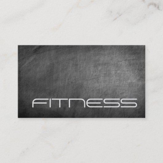 Chalkboard Gray Fitness Visitekaartje (Voorkant)