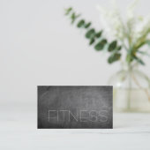 Chalkboard Gray Fitness Visitekaartje (Staand voorkant)