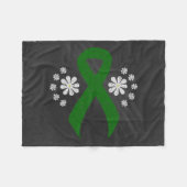 Chalkboard Green Awareness Ribbon Fleece Deken (Voorkant (Horizontaal))