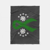 Chalkboard Green Awareness Ribbon Fleece Deken (Voorkant)