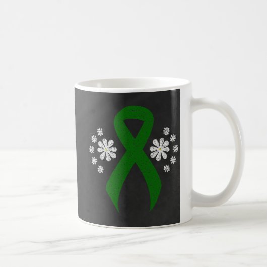 Chalkboard Green Awareness Ribbon Koffiemok (Rechts)