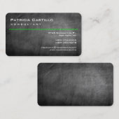 Chalkboard Green Line Modern Consultant Manager Visitekaartje (Voorkant / Achterkant)