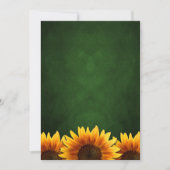 Chalkboard Green Sunflower Wedding Invitting Kaart (Voorkant)