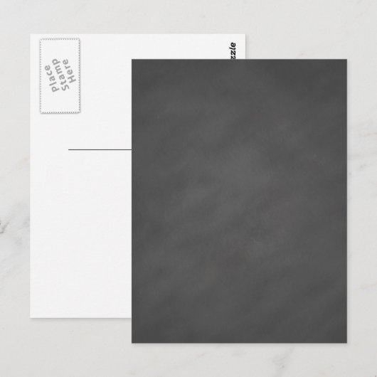 Chalkboard Grey Background Grey Chalk Board Black Briefkaart (Voorkant / Achterkant)