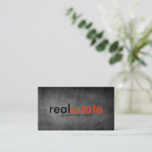 Chalkboard Grey Real Estate Agent Visitekaartje (Staand voorkant)
