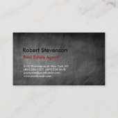 Chalkboard Grey Real Estate Agent Visitekaartje (Achterkant)