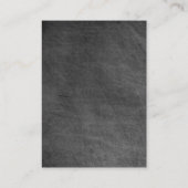 Chalkboard grijze monogram chubby visitekaartje (Achterkant)
