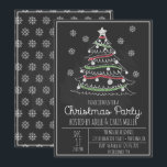 Chalkboard grillige kerstboom vakantie partij kaart<br><div class="desc">De uitnodiging kan gemakkelijk voor uw gebeurtenis worden aangepast door uw gebeurtenisdetails,  doopvontstijl,  doopvontgrootte & kleur,  en tekst van uw keus toe te voegen door op de "Personalize"knoop te klikken.</div>