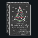 Chalkboard grillige kerstboom vakantie partij kaart<br><div class="desc">De uitnodiging kan gemakkelijk voor uw gebeurtenis worden aangepast door uw gebeurtenisdetails,  doopvontstijl,  doopvontgrootte & kleur,  en tekst van uw keus toe te voegen door op de "Personalize"knoop te klikken.</div>