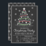 Chalkboard grillige kerstboom vakantie partij kaart<br><div class="desc">De uitnodiging kan gemakkelijk voor uw gebeurtenis worden aangepast door uw gebeurtenisdetails,  doopvontstijl,  doopvontgrootte & kleur,  en tekst van uw keus toe te voegen door op de "Personalize"knoop te klikken.</div>
