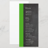 Chalkboard Groen Bruiloft Menu (Voorkant / Achterkant)