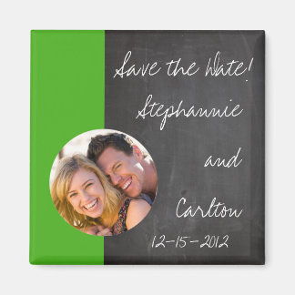 Chalkboard Groene bruiloft aankondiging magneet