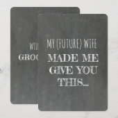 Chalkboard | GROOMSMAN | BEST MAN Funny Voorstel Kaart (Voorkant / Achterkant)