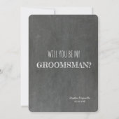 Chalkboard | GROOMSMAN | BEST MAN Funny Voorstel Kaart (Achterkant)
