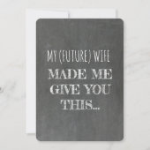 Chalkboard | GROOMSMAN | BEST MAN Funny Voorstel Kaart (Voorkant)