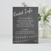 Chalkboard Guest Information met verlichting Informatiekaartje (Staand voorkant)