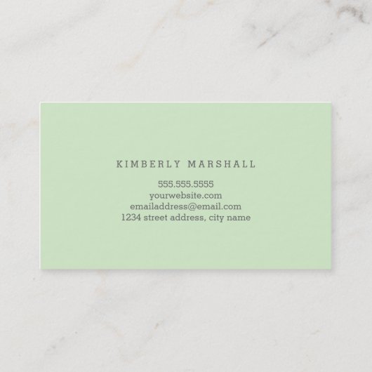 Chalkboard Hallo Visitekaartjes/Mint Visitekaartje (Achterkant)