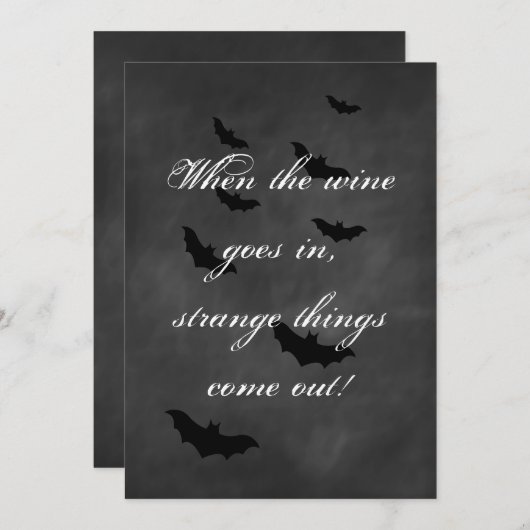 Chalkboard Halloween Feestuitnodiging Kaart (Voorkant / Achterkant)