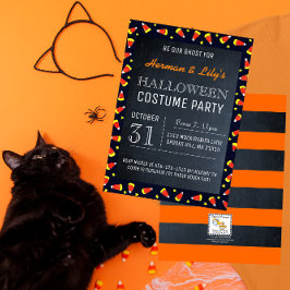 Chalkboard Halloween Feestuitnodiging Kaart