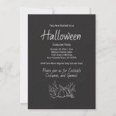 Chalkboard Halloween Kostuum Party Herfst Pompoen Kaart (Voorkant)