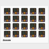 Chalkboard Halloween Square Stickers (Vel)