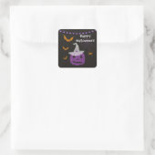 Chalkboard Halloween Square Stickers (Tas)