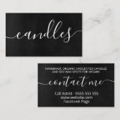 Chalkboard-handgemaakte kaarsenmos visitekaartje (Voorkant / Achterkant)