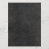 Chalkboard Handgetekende Floral Garland Bruiloft Menu (Achterkant)