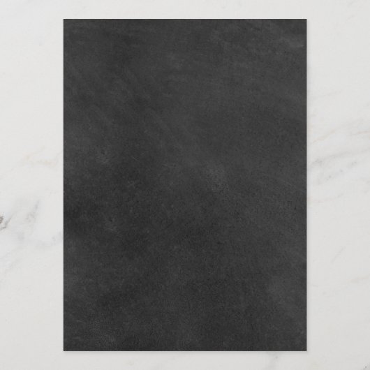 Chalkboard Handgetekende Floral Garland Bruiloft Menu (Achterkant)