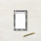 Chalkboard handgetekende kerstbomen om lijst te do post-it® notes (Op bureau)