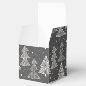 Chalkboard handgetekende kerstbomen zagen bedankdoosjes (Geopend)