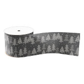 Chalkboard handgetekende kerstbomen zagen grosgrain lint (Spoel)