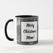 Chalkboard handgetekende kerstbomen zagen mok (Links)