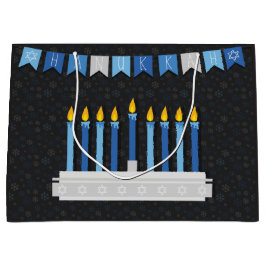 Chalkboard Hanukkah Snowflakes Groot Cadeauzakje